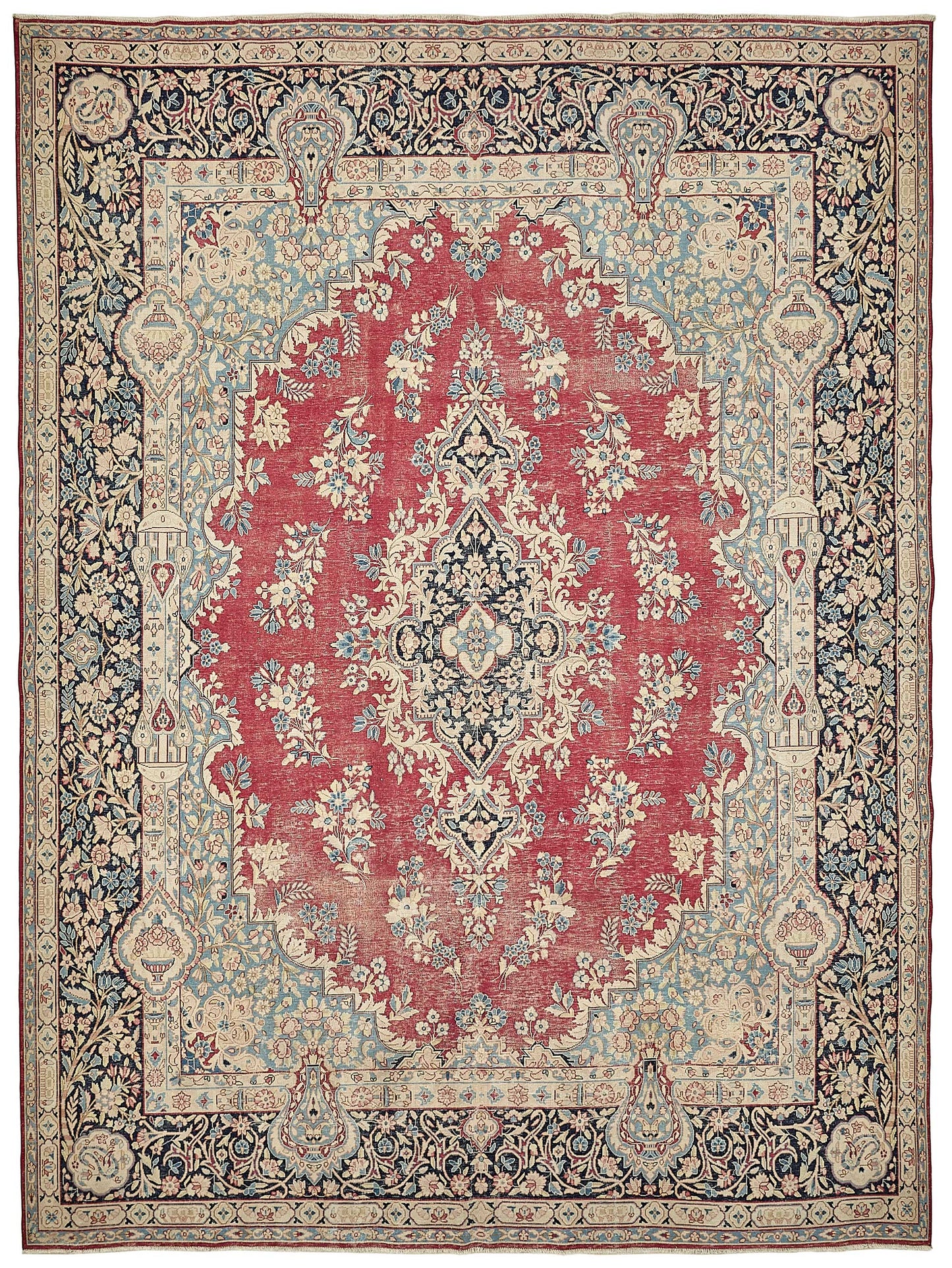 10x13 Beige Vintage Large Area Rug - 49712