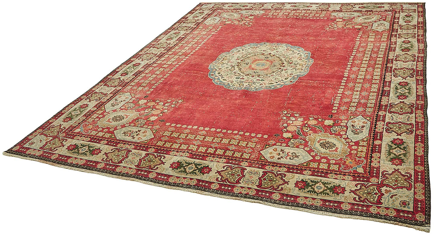 9x11 Beige Vintage Large Area Rug - 49717