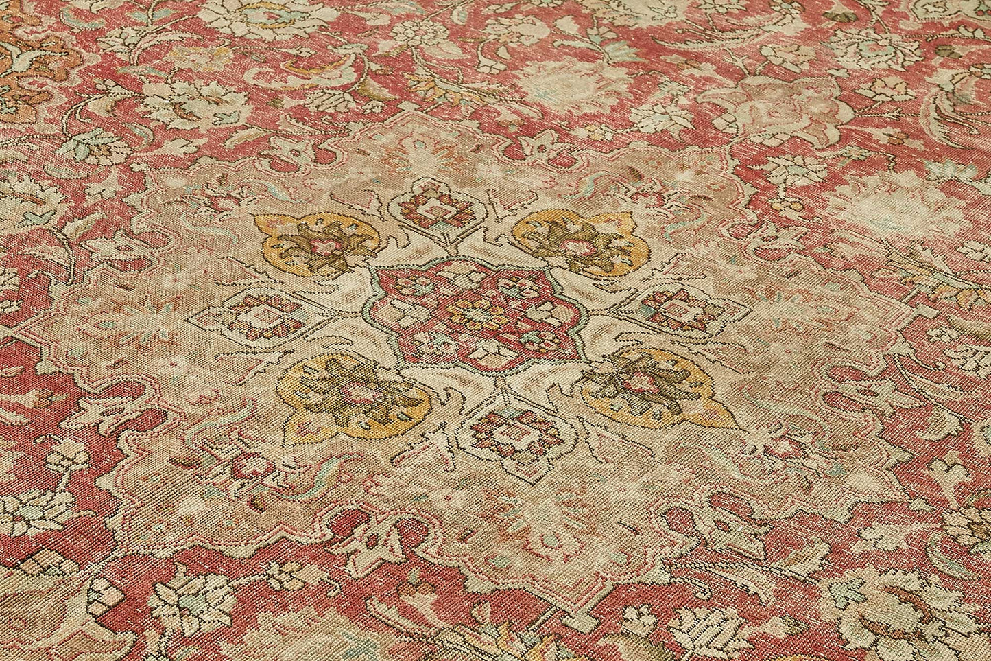10x12 Beige Vintage Large Area Rug - 49719
