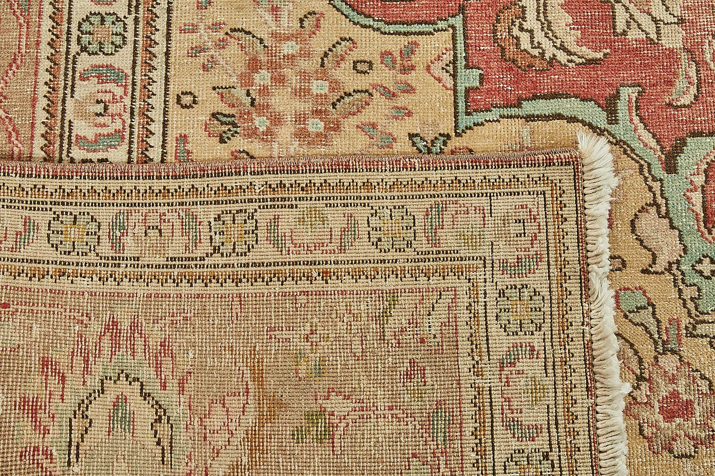 10x12 Beige Vintage Large Area Rug - 49719