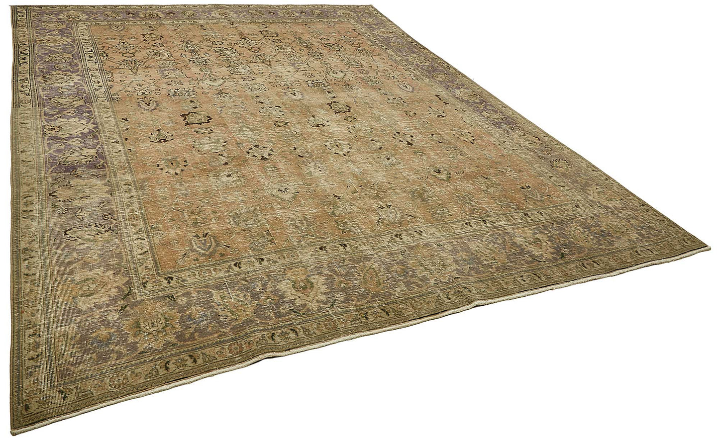 10x12 Beige Vintage Large Area Rug - 49736