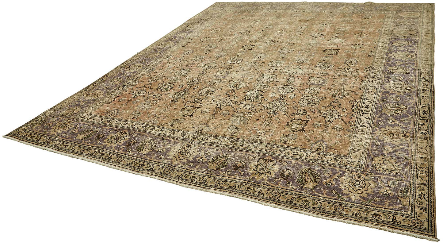 10x12 Beige Vintage Large Area Rug - 49736