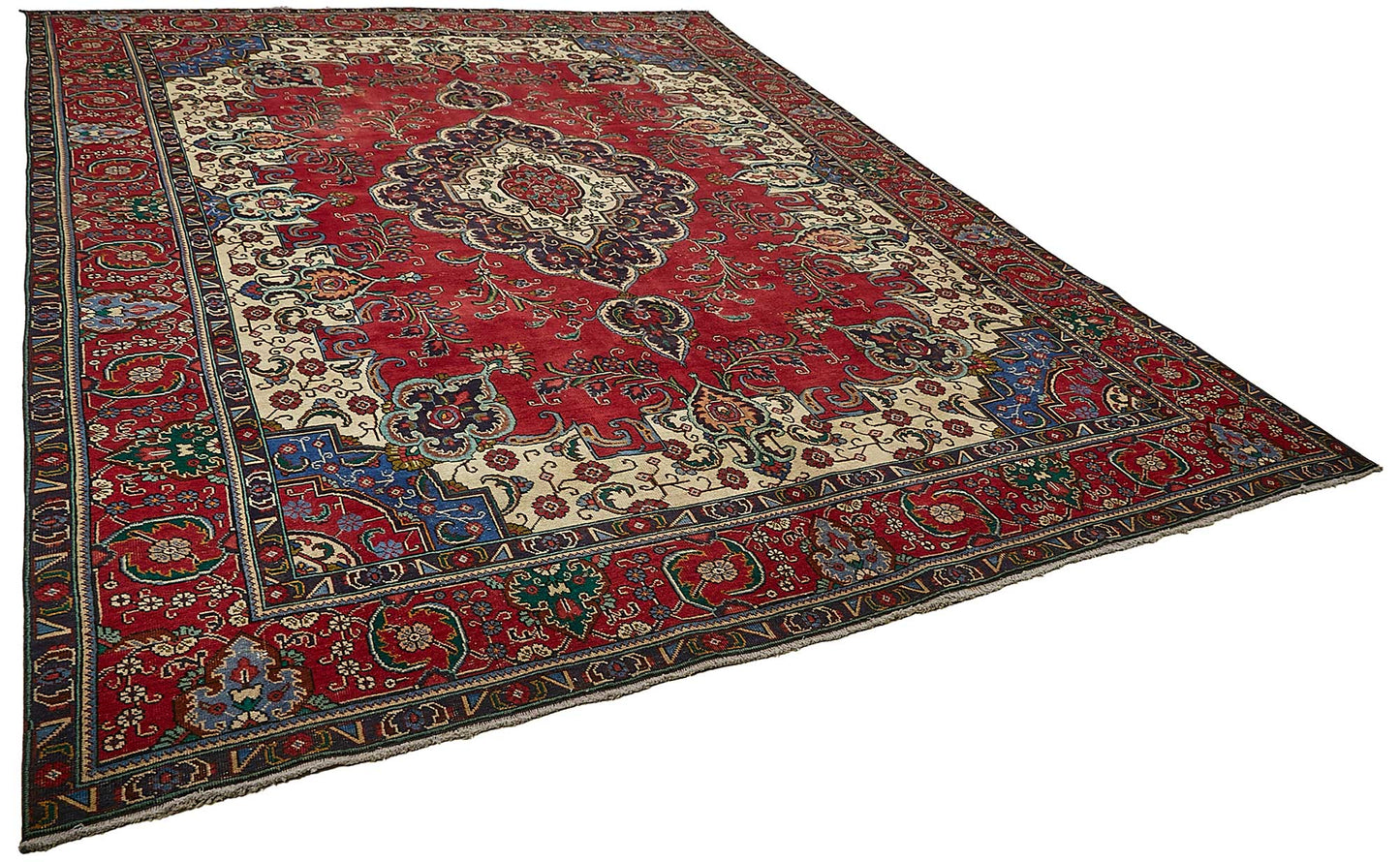 10x13 Beige Vintage Large Area Rug - 49738