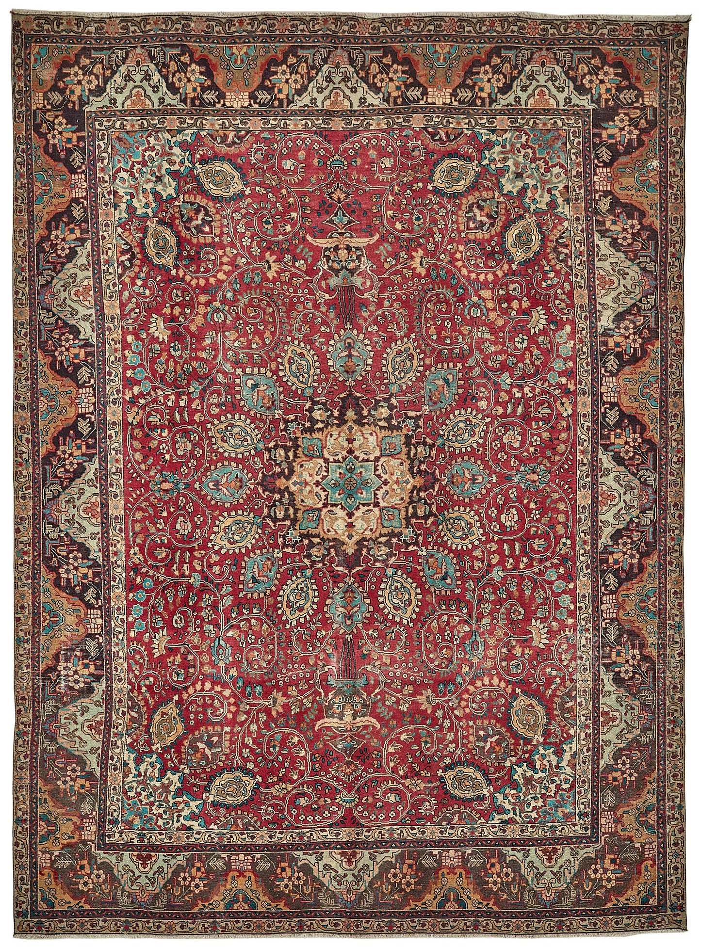 9x13 Beige Vintage Large Area Rug - 49739