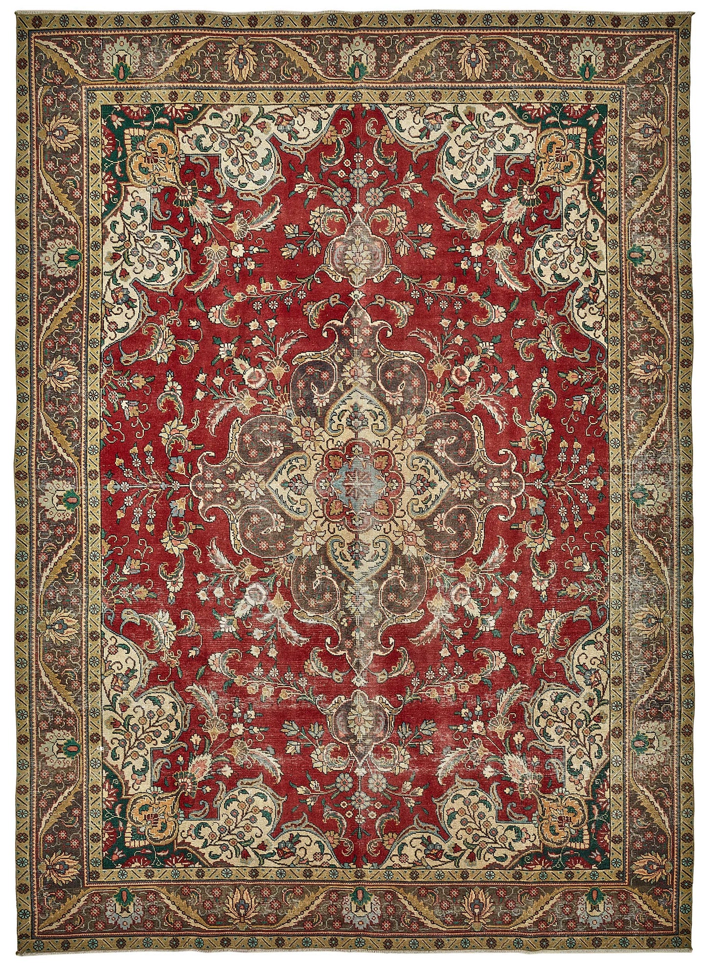 9x13 Beige Vintage Large Area Rug - 49755