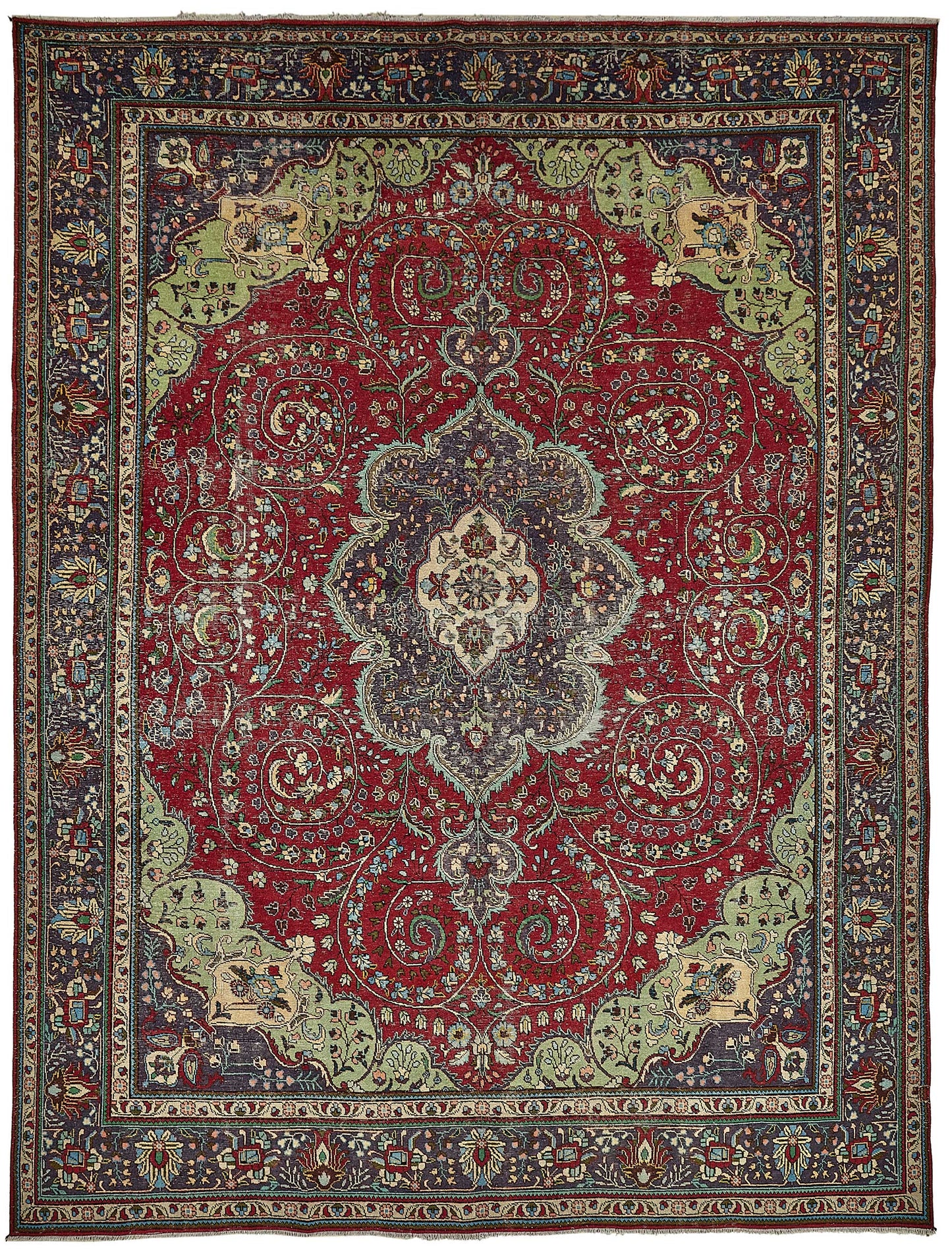 10x13 Red Vintage Large Area Rug - 49767