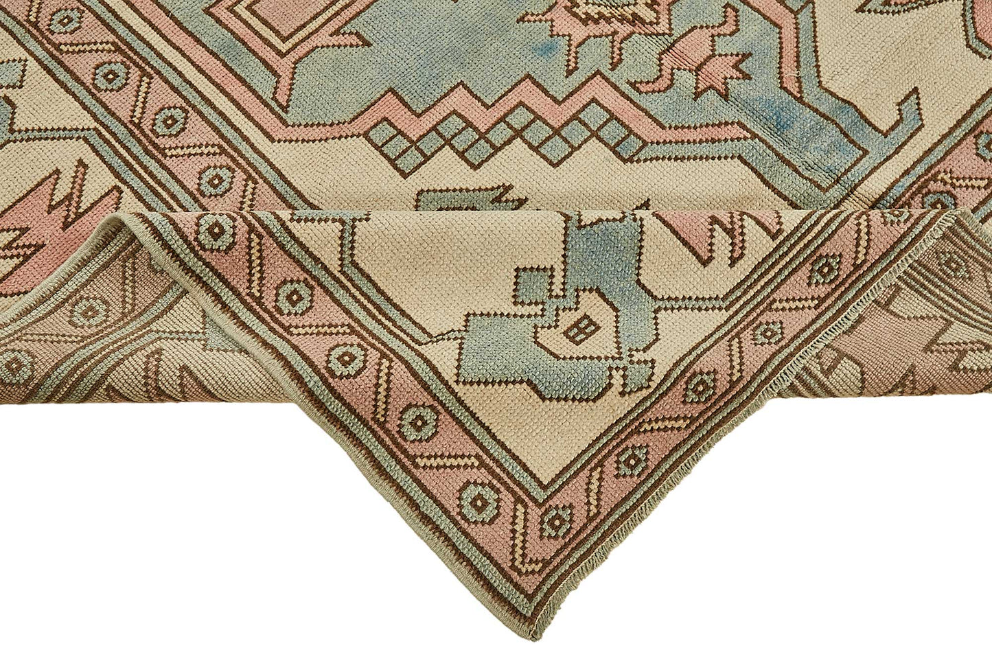 6x9 Beige Handmade Oriental Rug - 49773
