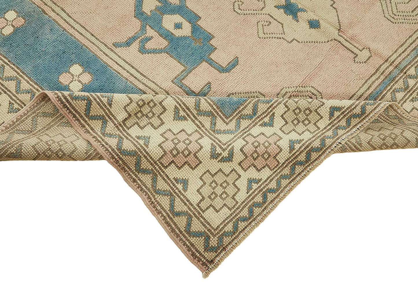 6x8 Beige Handmade Oriental Rug - 49774