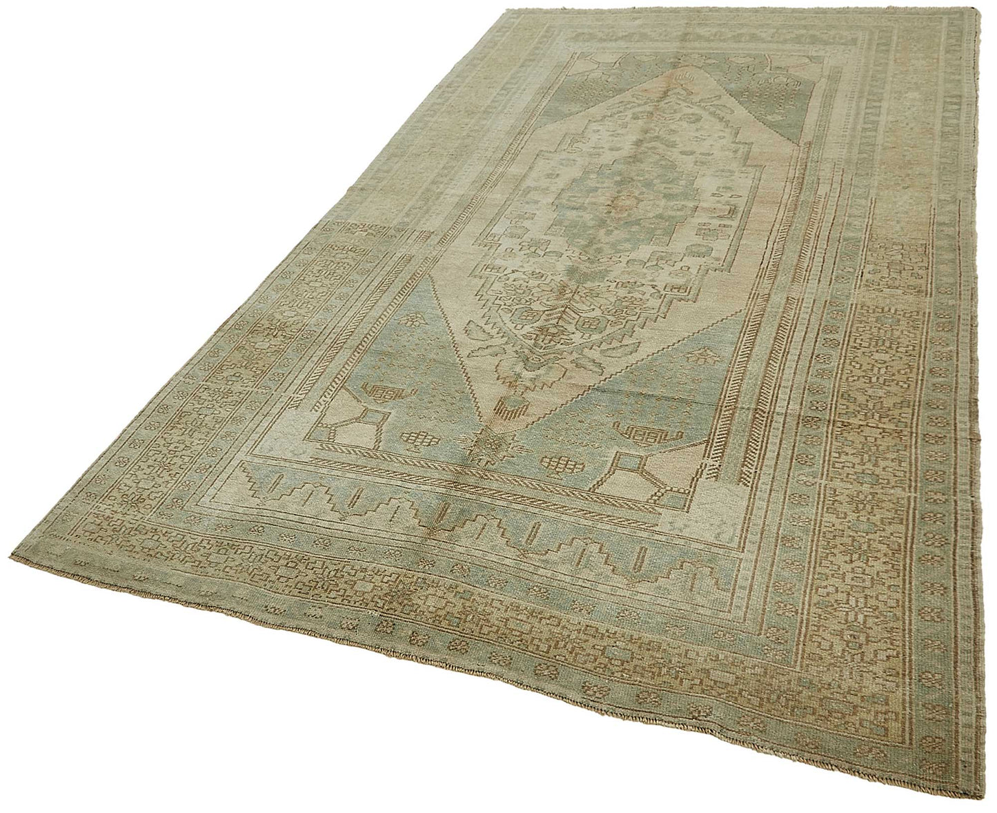 5x10 Beige Handmade Oriental Rug - 49796