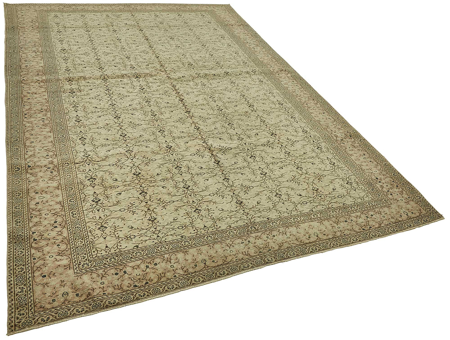 6x10 Beige Handmade Oriental Rug - 49817