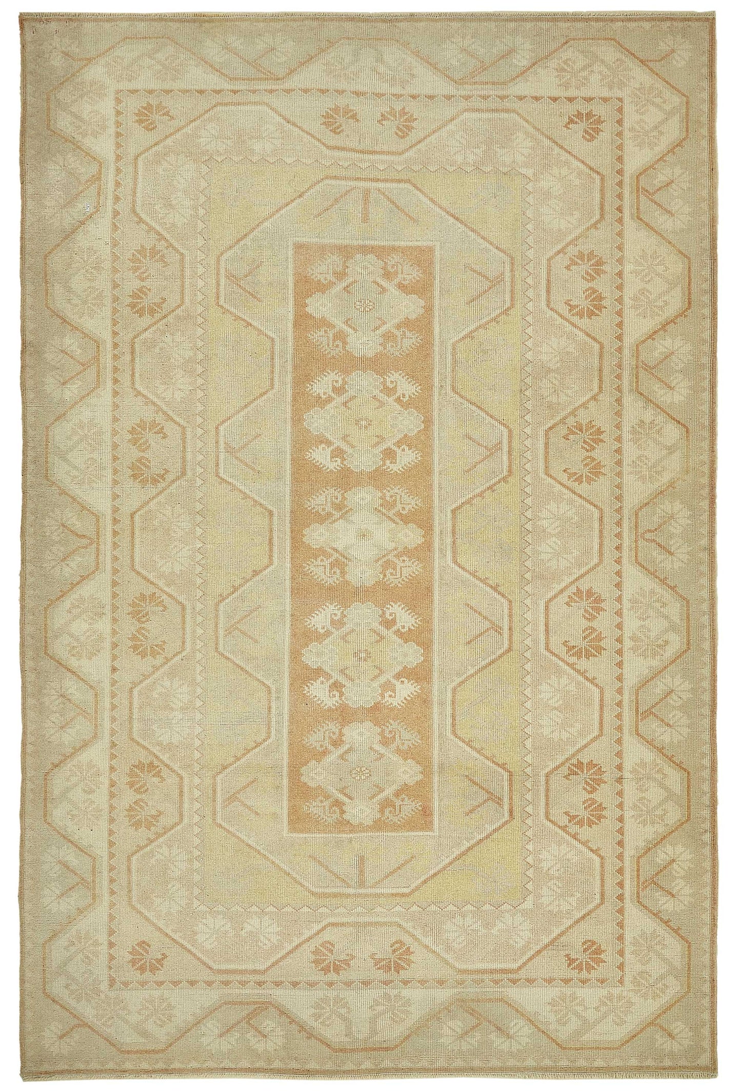 5x8 Beige Handmade Oriental Rug - 49859