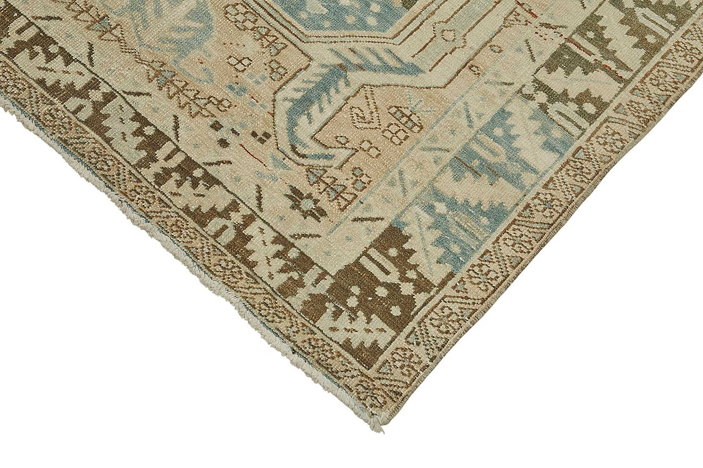 4x15 Antique Persian Heriz Rug - 50063