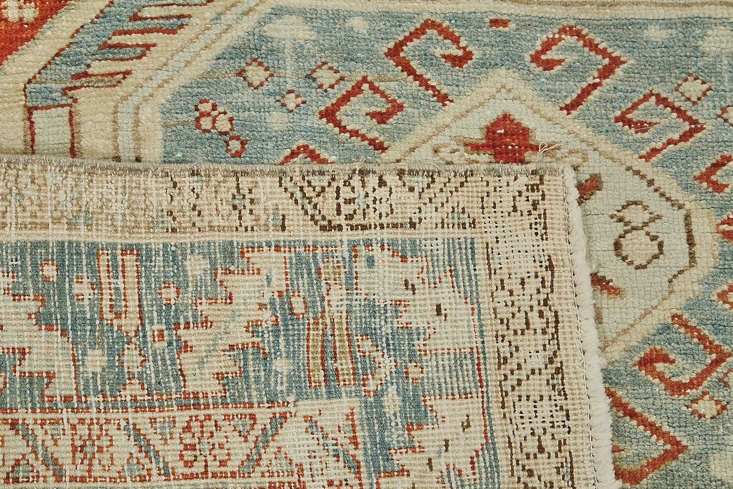 4x15 Antique Persian Heriz Rug - 50063