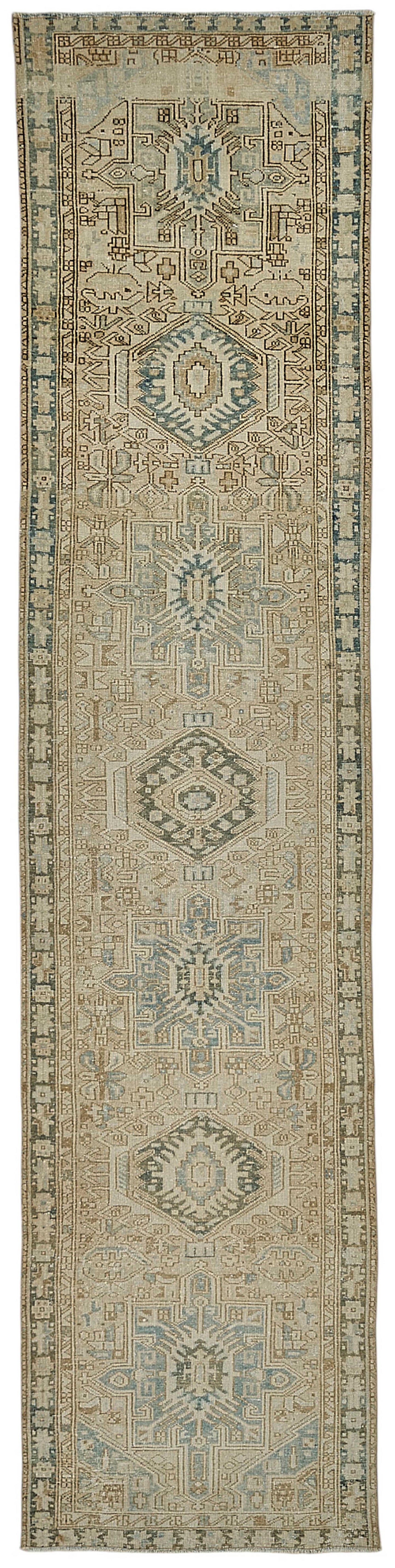 3x12 Antique Persian Heriz Rug - 50069