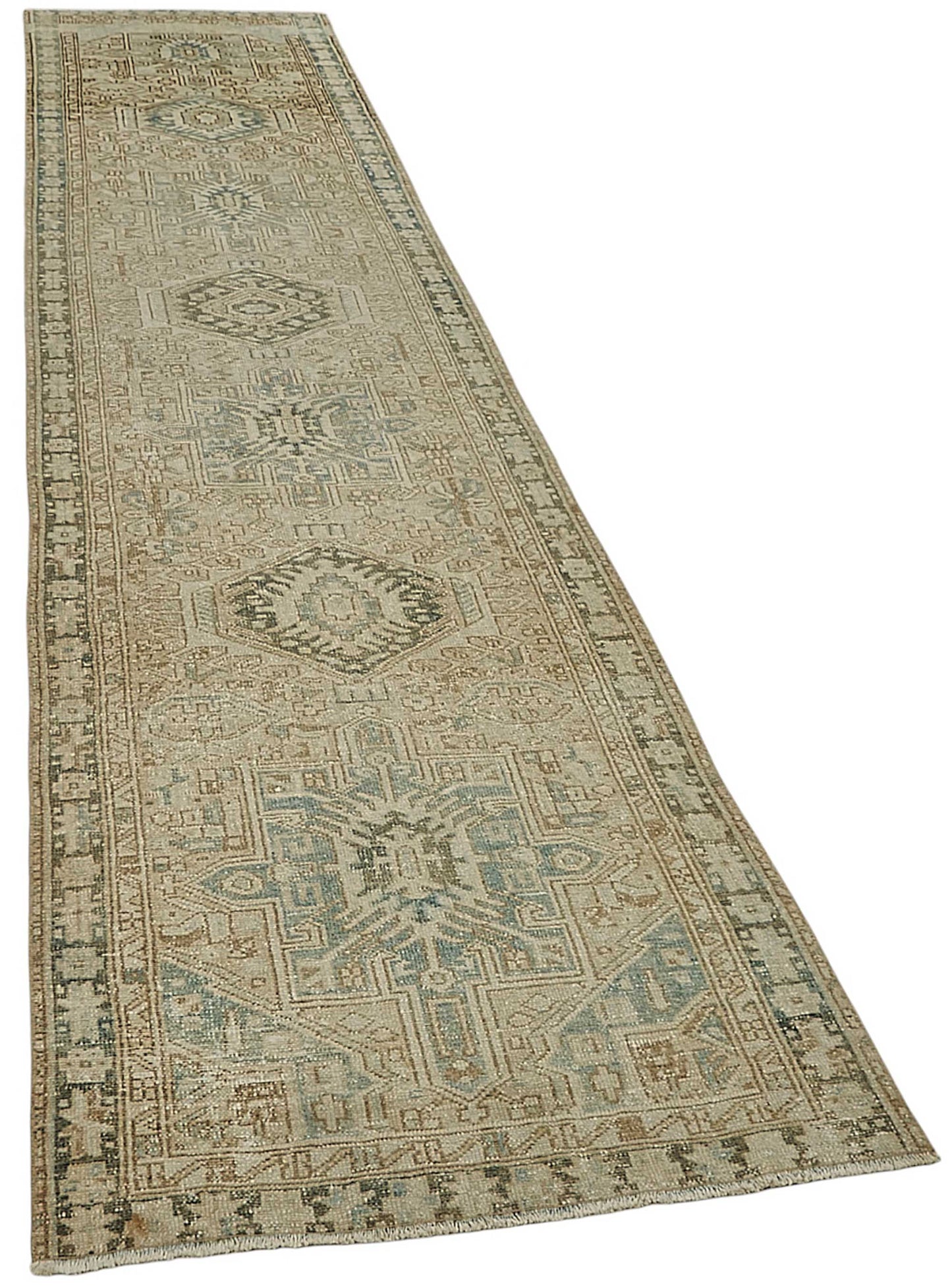 3x12 Antique Persian Heriz Rug - 50069