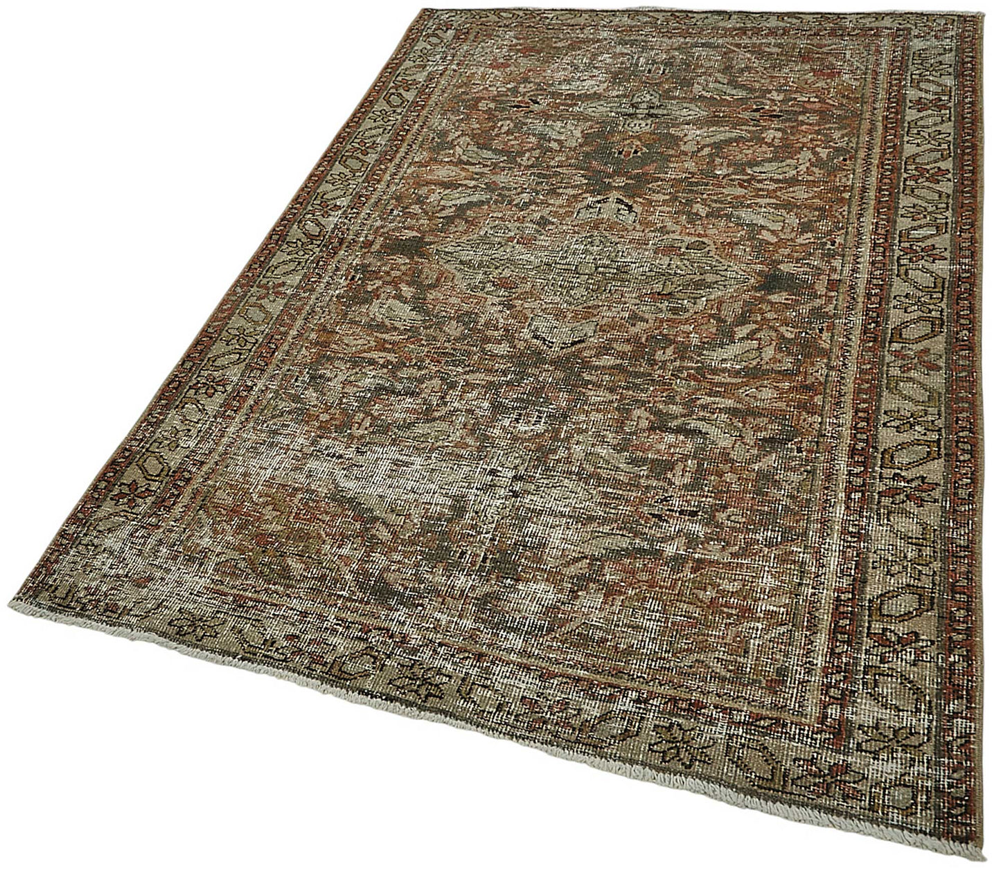 4x6 Antique Persian Sarouk Rug - 50075