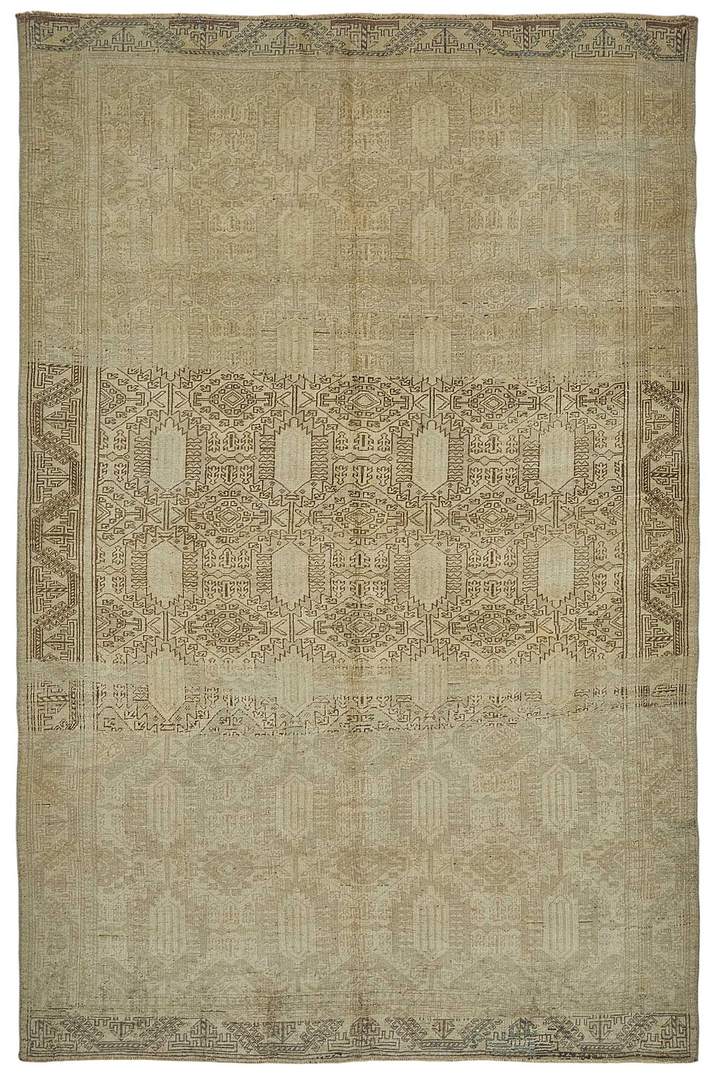 7x10 Antique Persian Bijar Rug - 50077