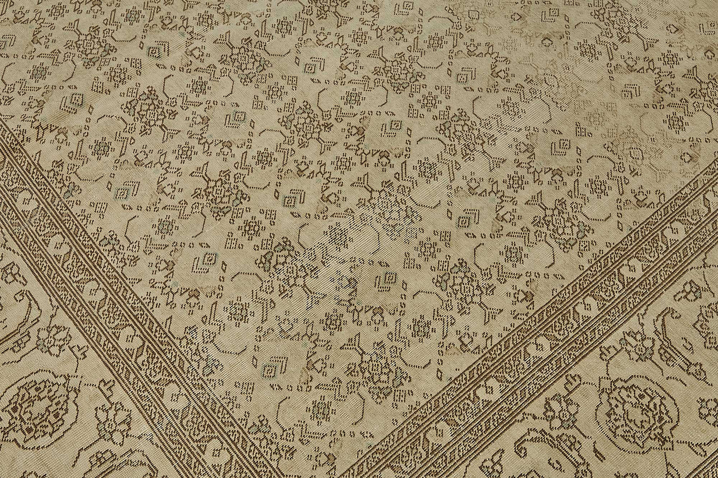 7x10 Antique Persian Tabriz Rug - 50088