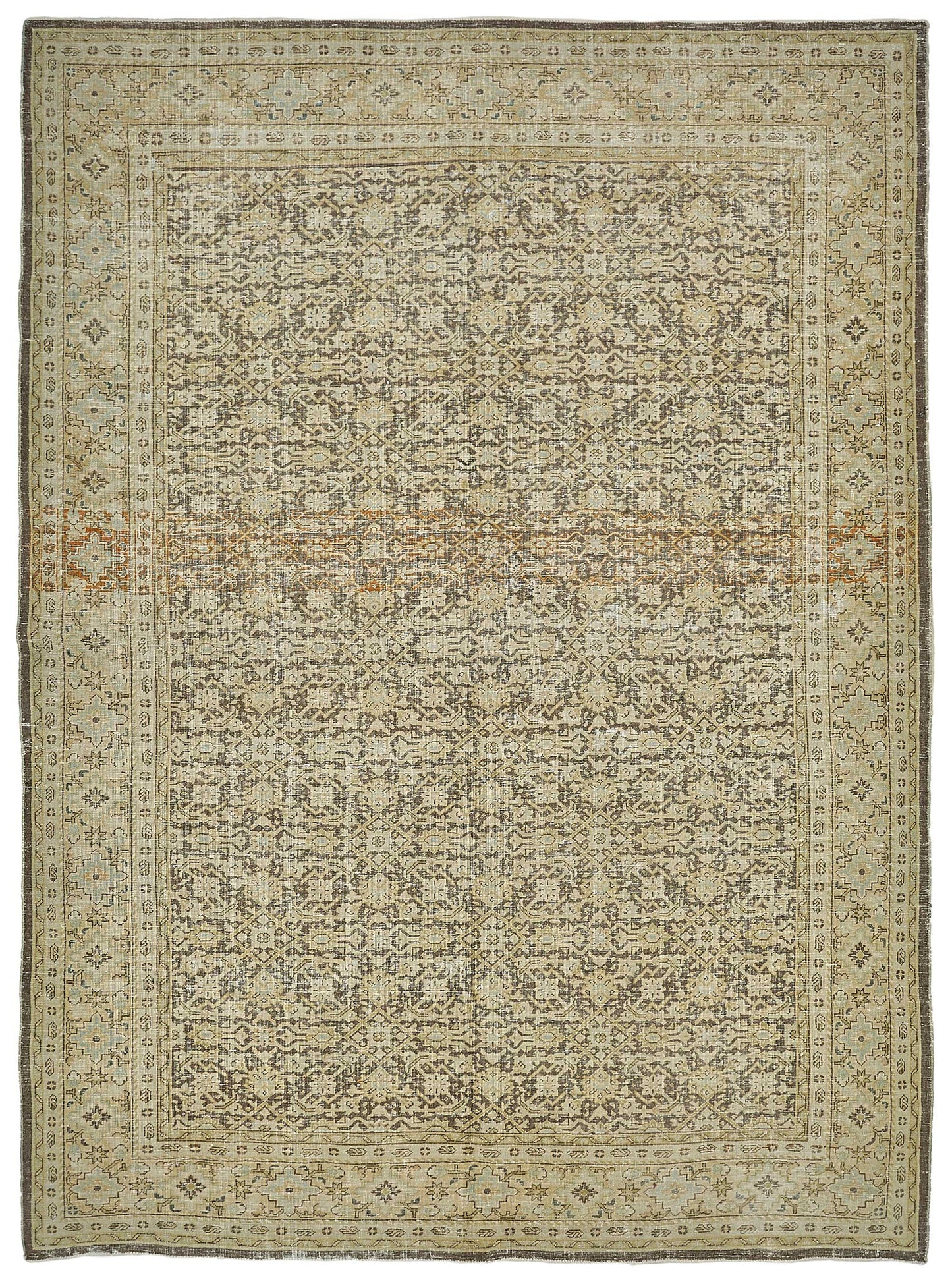 8x10 Antique Persian Tabriz Rug - 50094