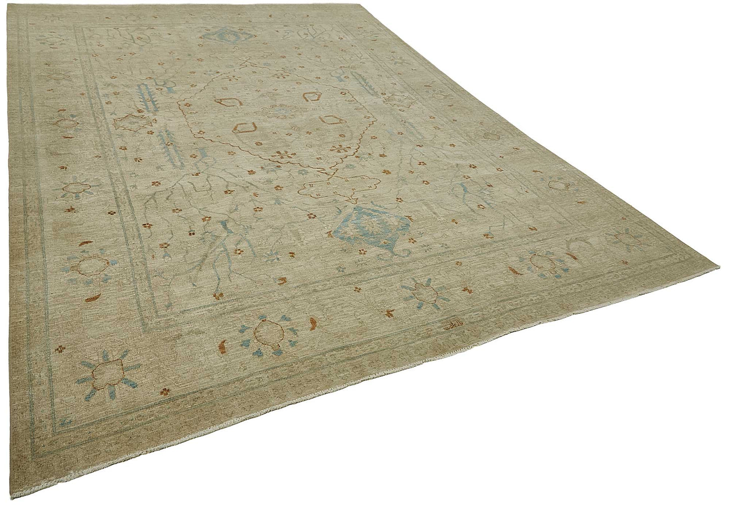 9x12 Beige Antique Persian Tabriz Rug - 50111