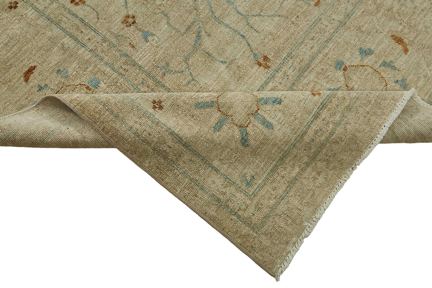 9x12 Beige Antique Persian Tabriz Rug - 50111