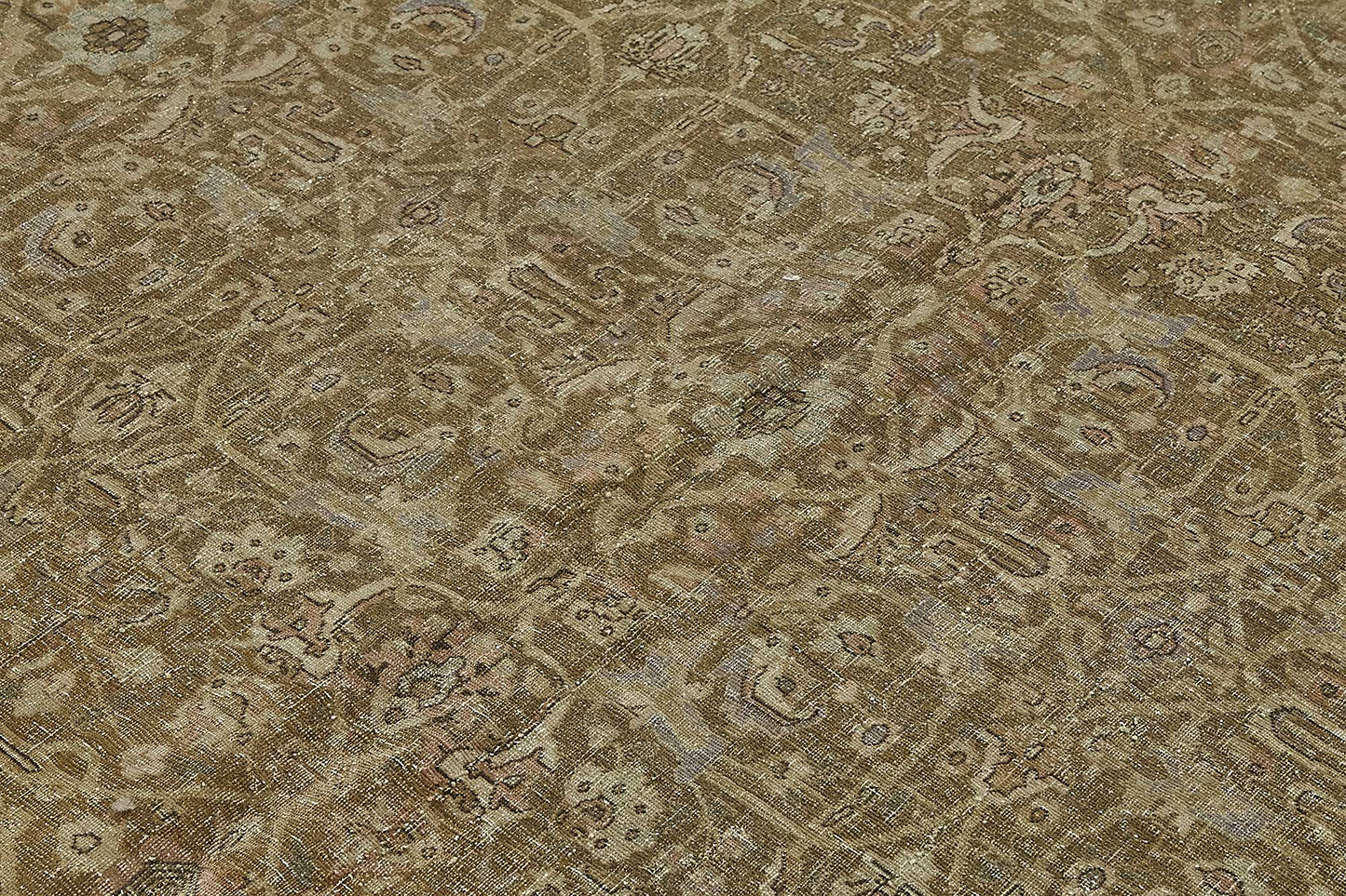 7x9 Beige Antique Persian Bijar Rug - 50113