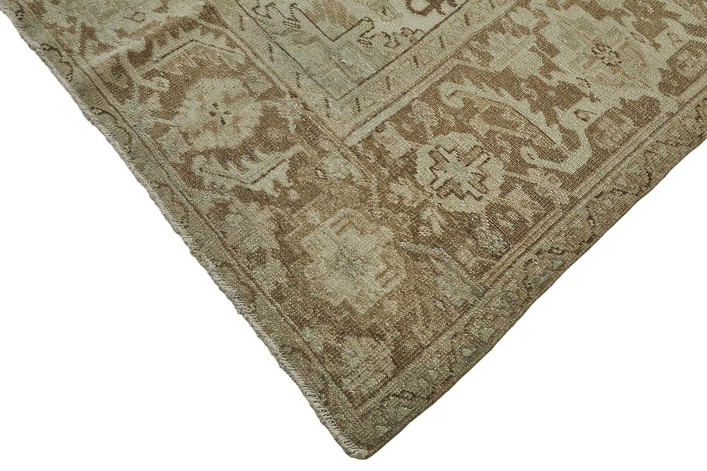 9x13 Beige Antique Persian Heriz Rug - 50114