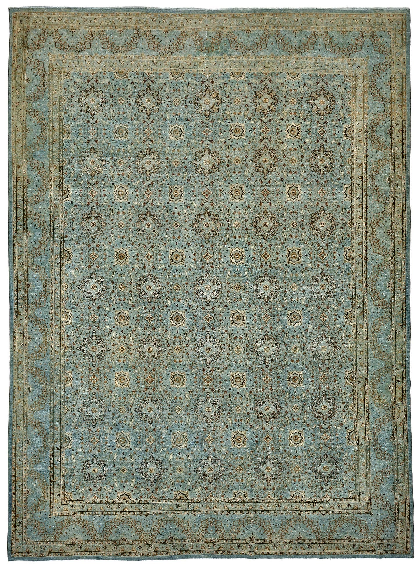 9x13 Blue Antique Persian Mashad Rug - 50128