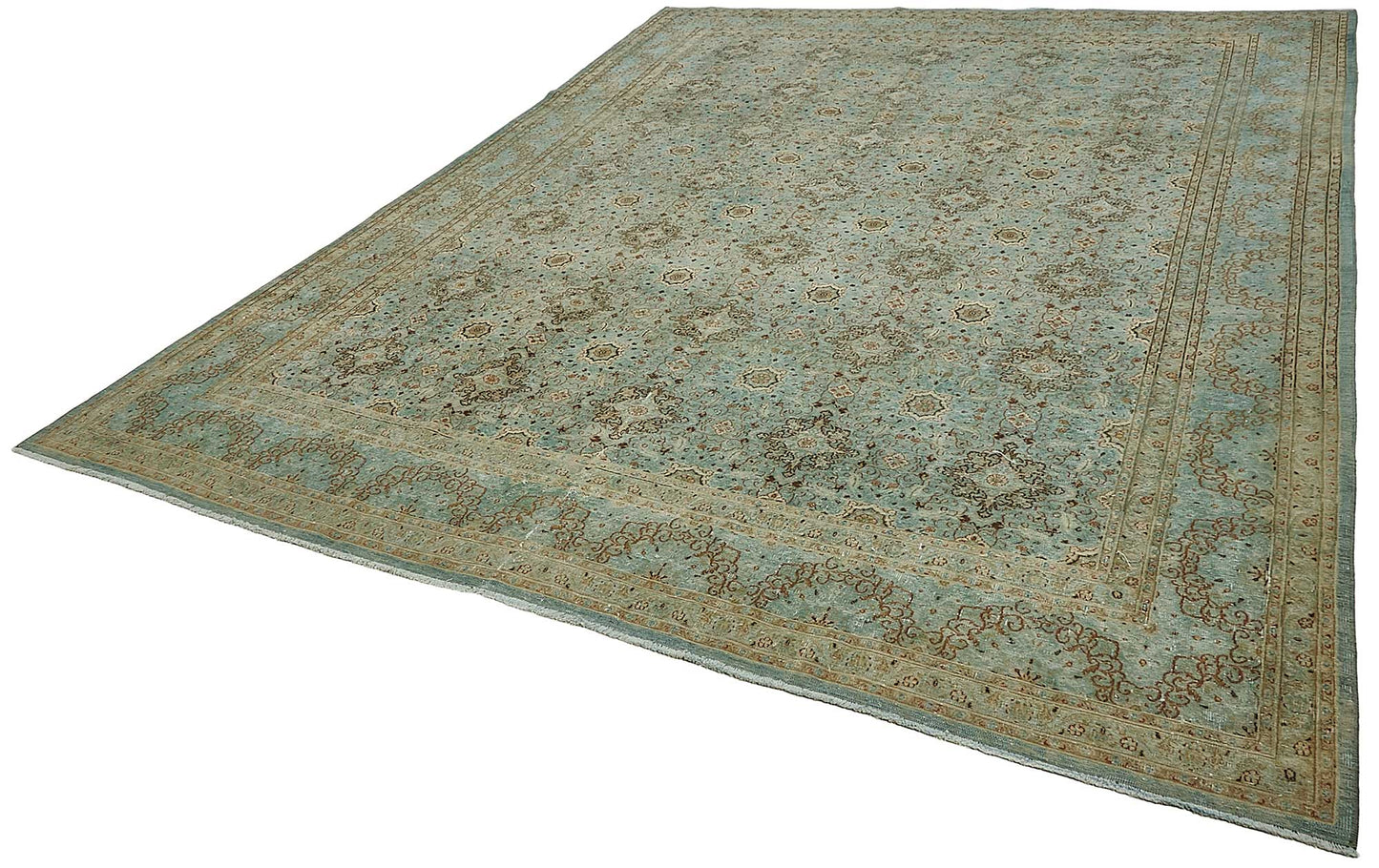 9x13 Blue Antique Persian Mashad Rug - 50128