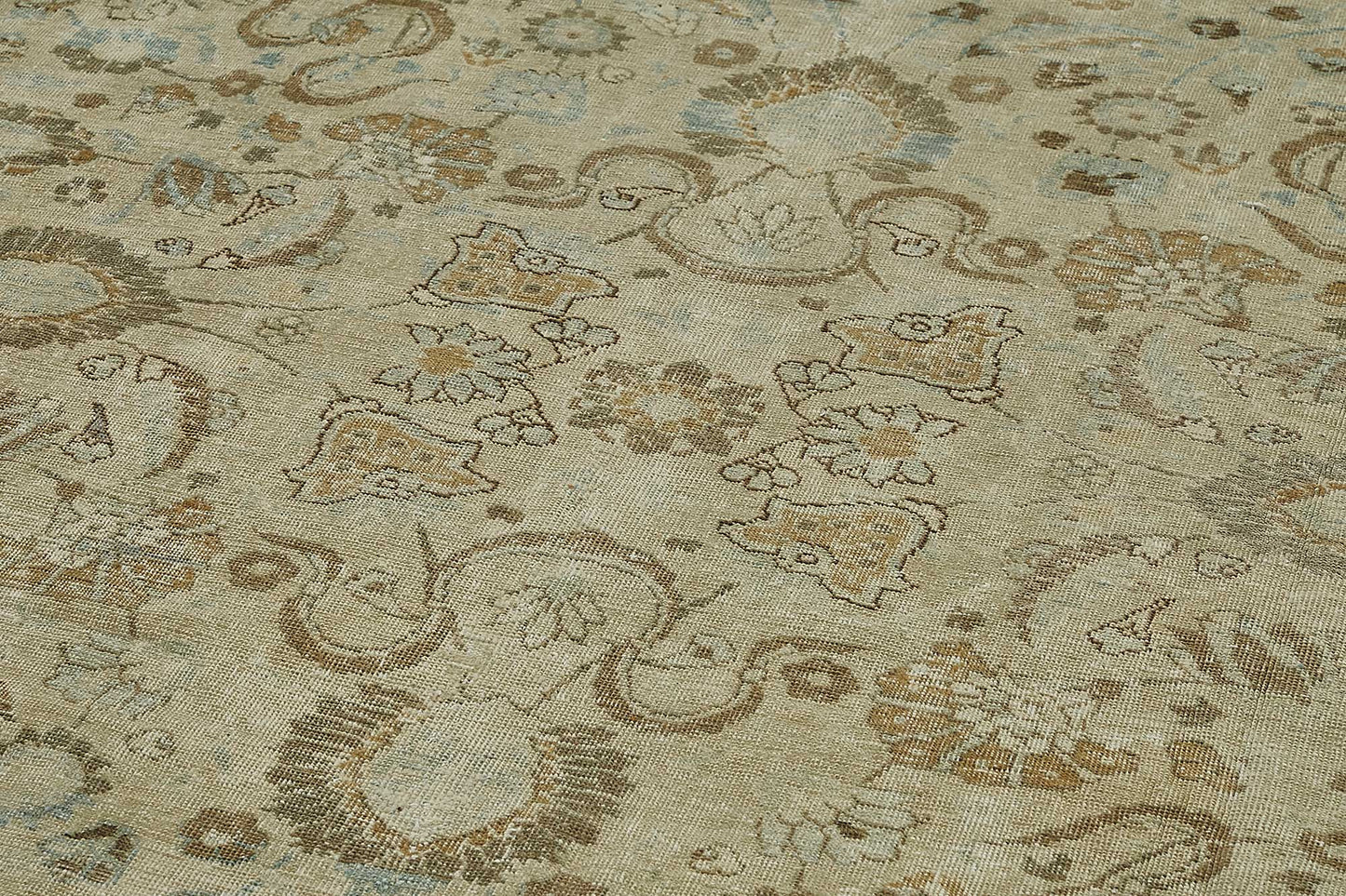 9x16 Beige Antique Persian Tabriz Rug - 50131