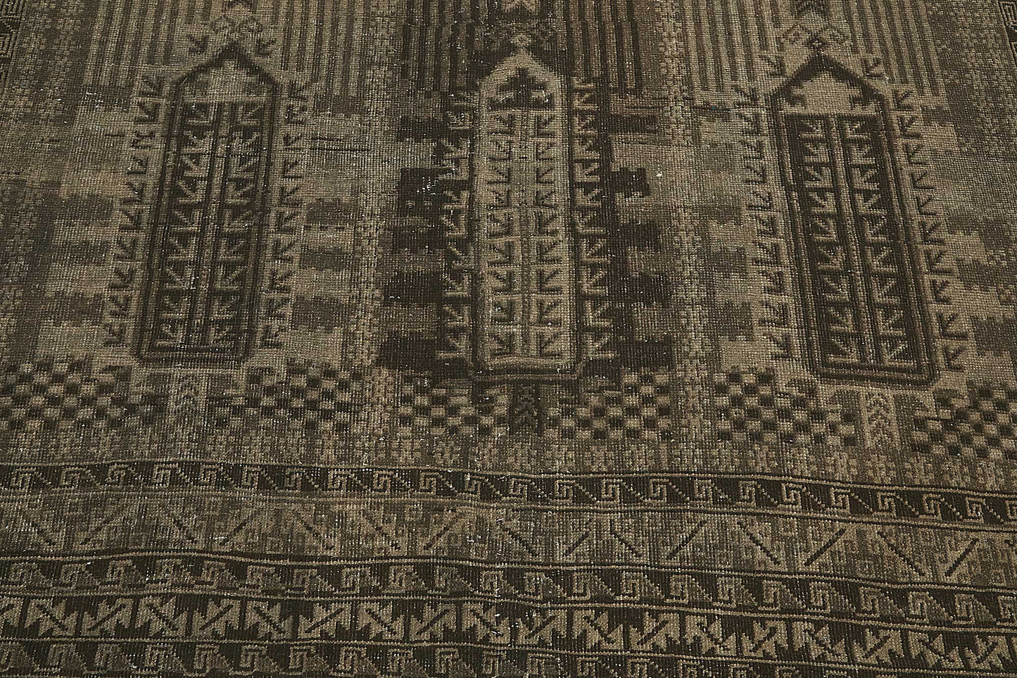6x10 Beige Antique Afghan Mauri Rug - 50135