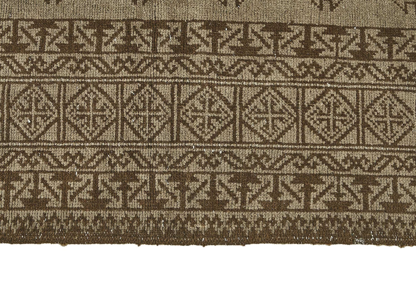 6x10 Beige Antique Afghan Kunduz Rug - 50136