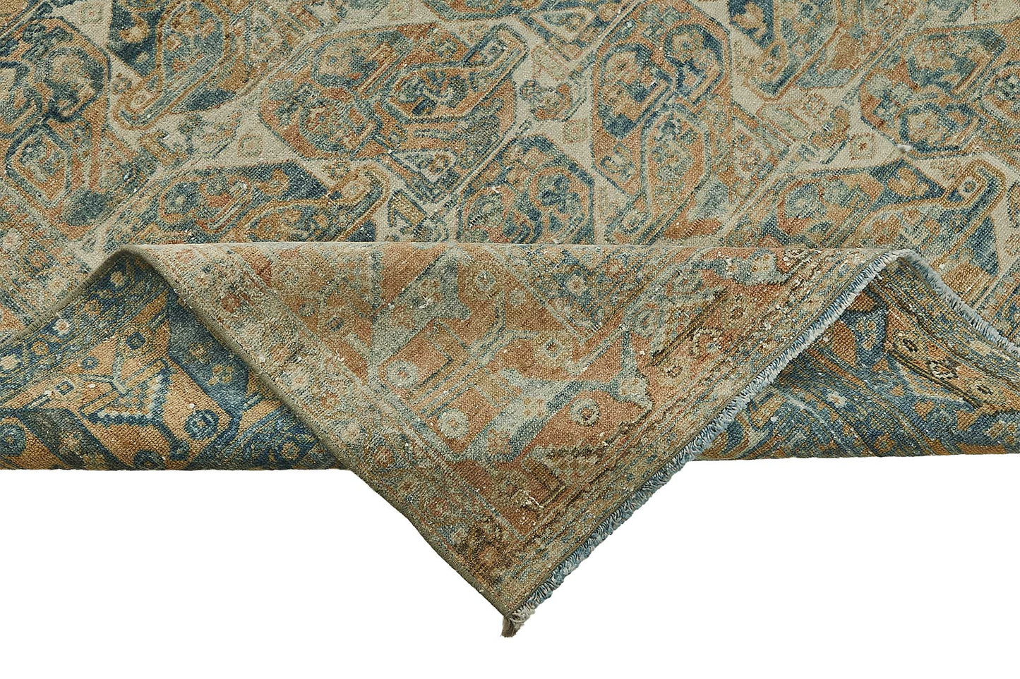 7x9 Beige Antique Persian Shiraz Rug - 50137