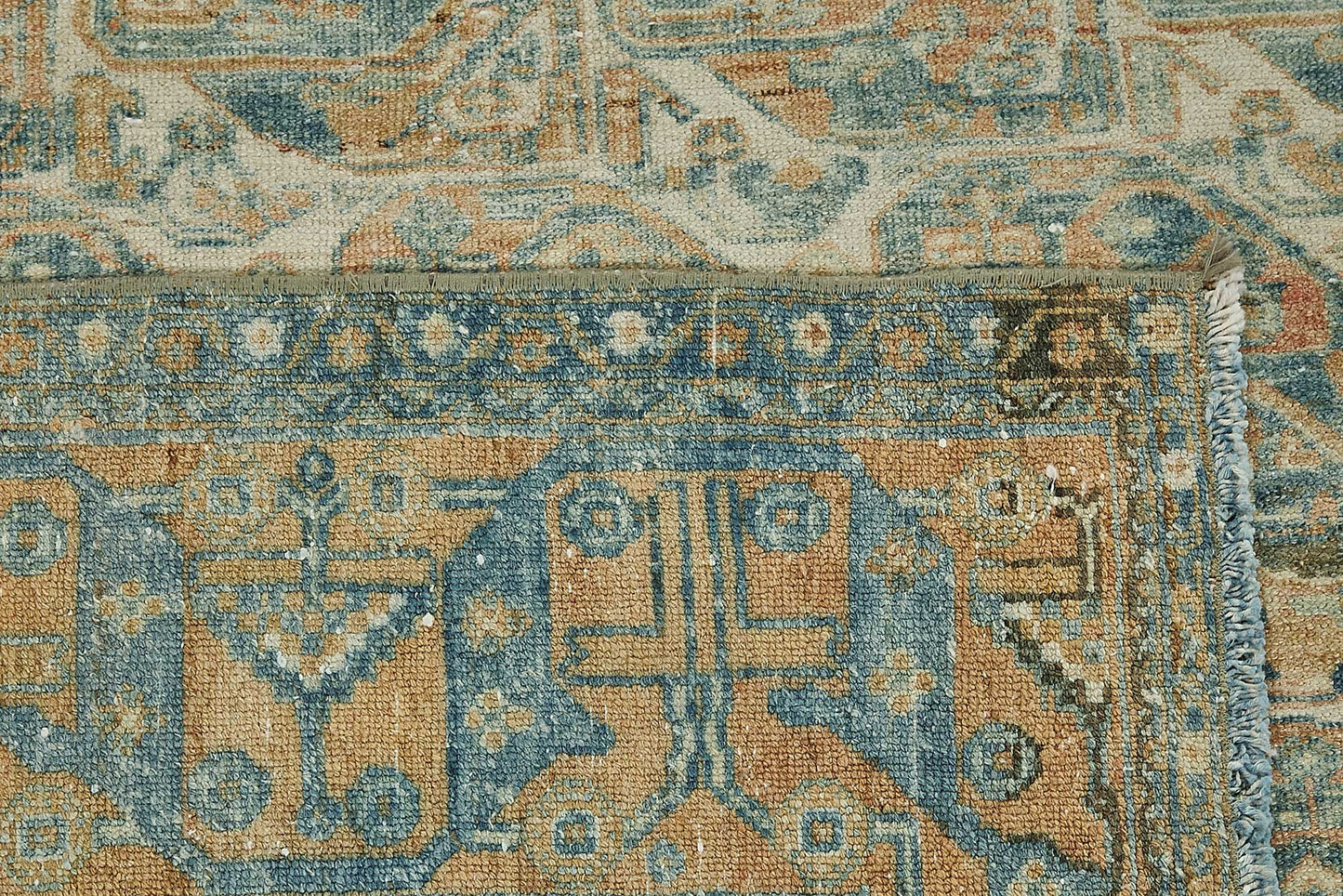 7x9 Beige Antique Persian Shiraz Rug - 50137