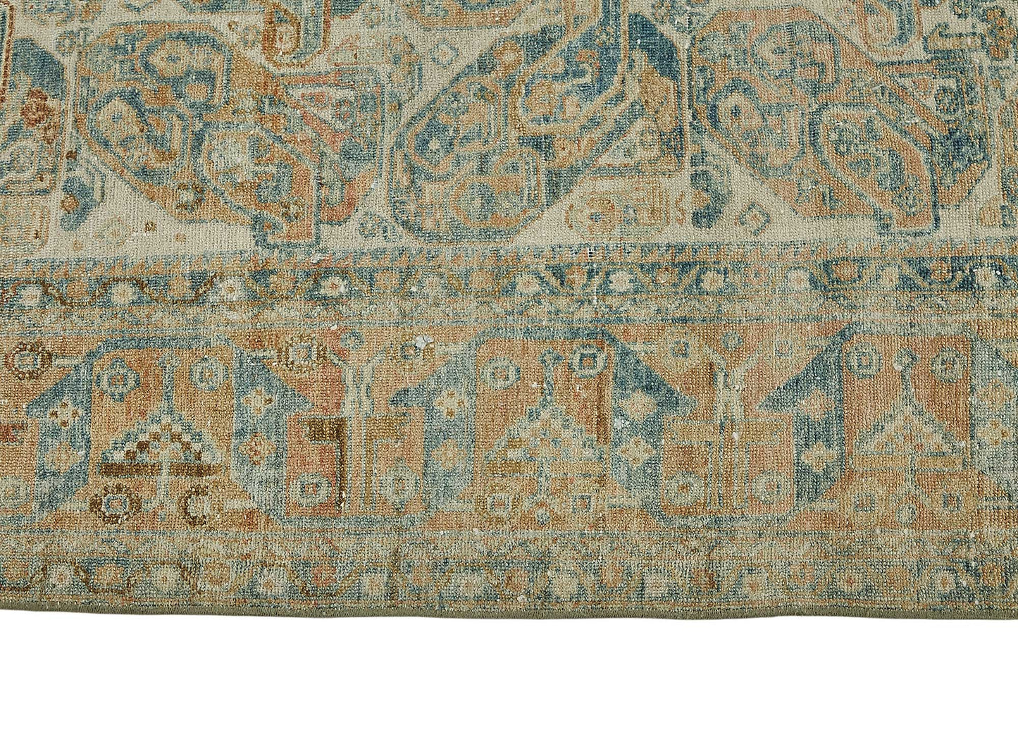 7x9 Beige Antique Persian Shiraz Rug - 50137