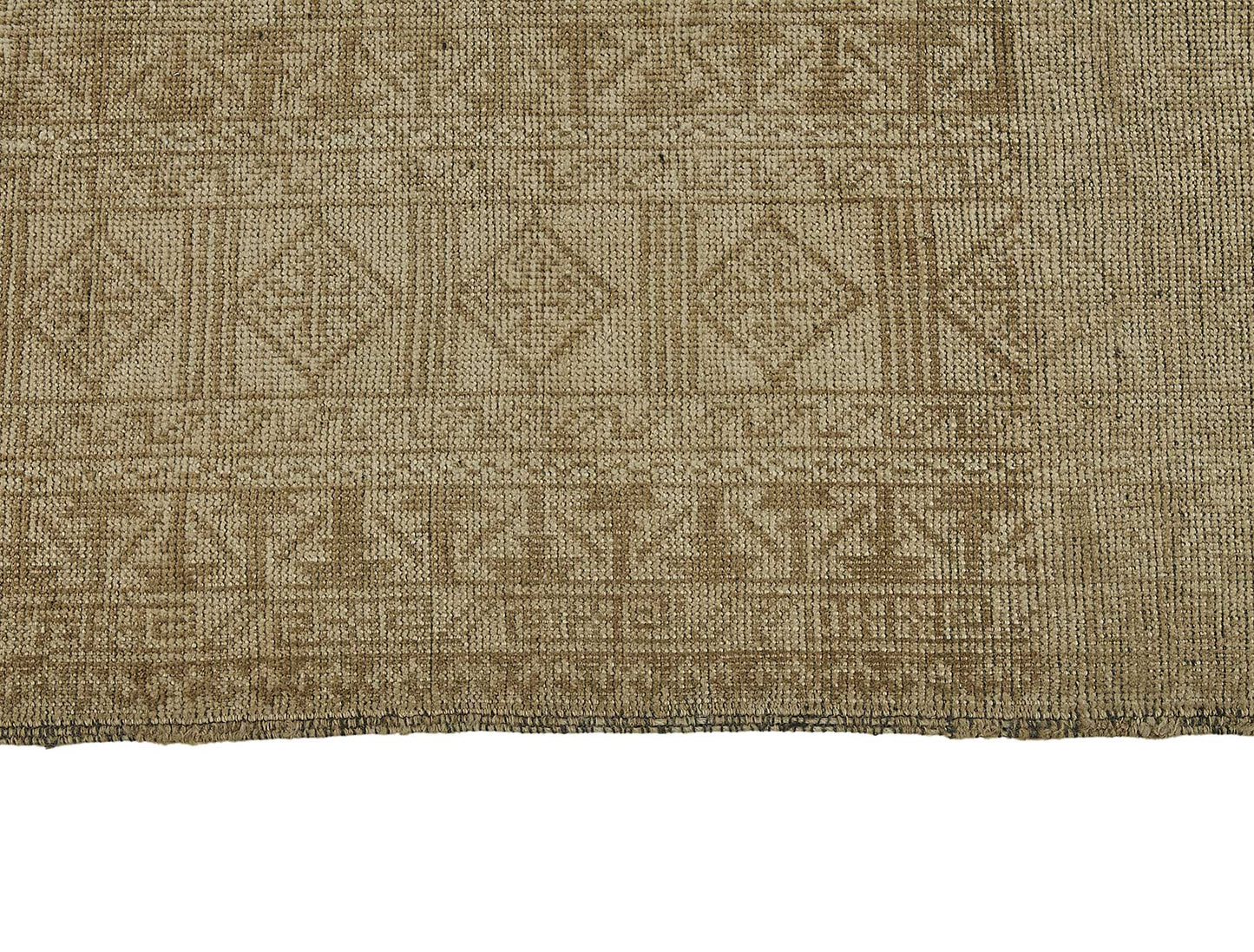 6x9 Beige Antique Afghan Kunduz Rug - 50139