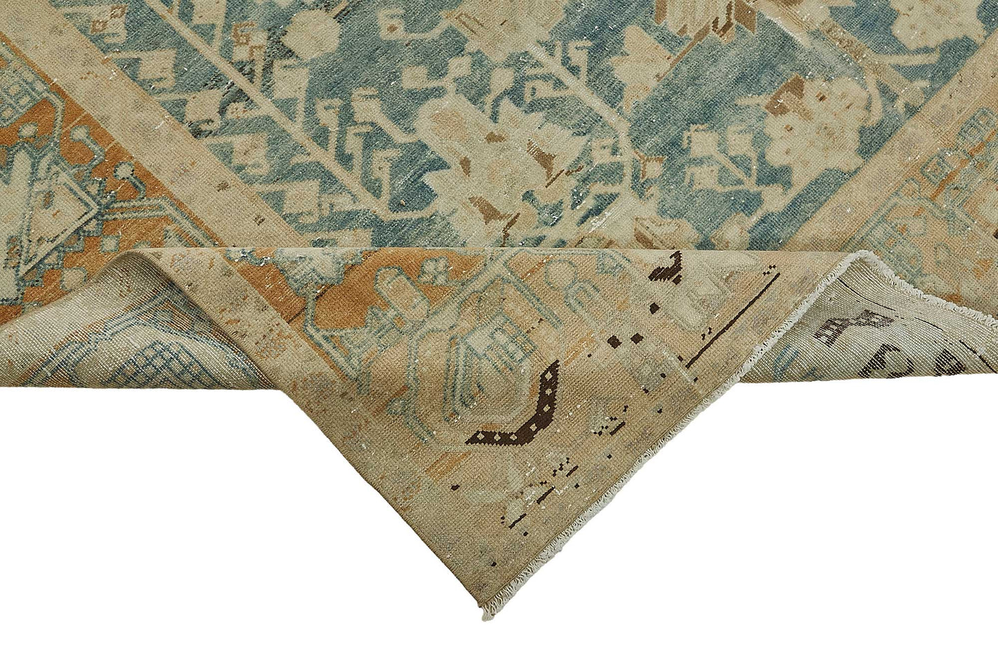 7x10 Beige Antique Persian Bakthiari Rug - 50145