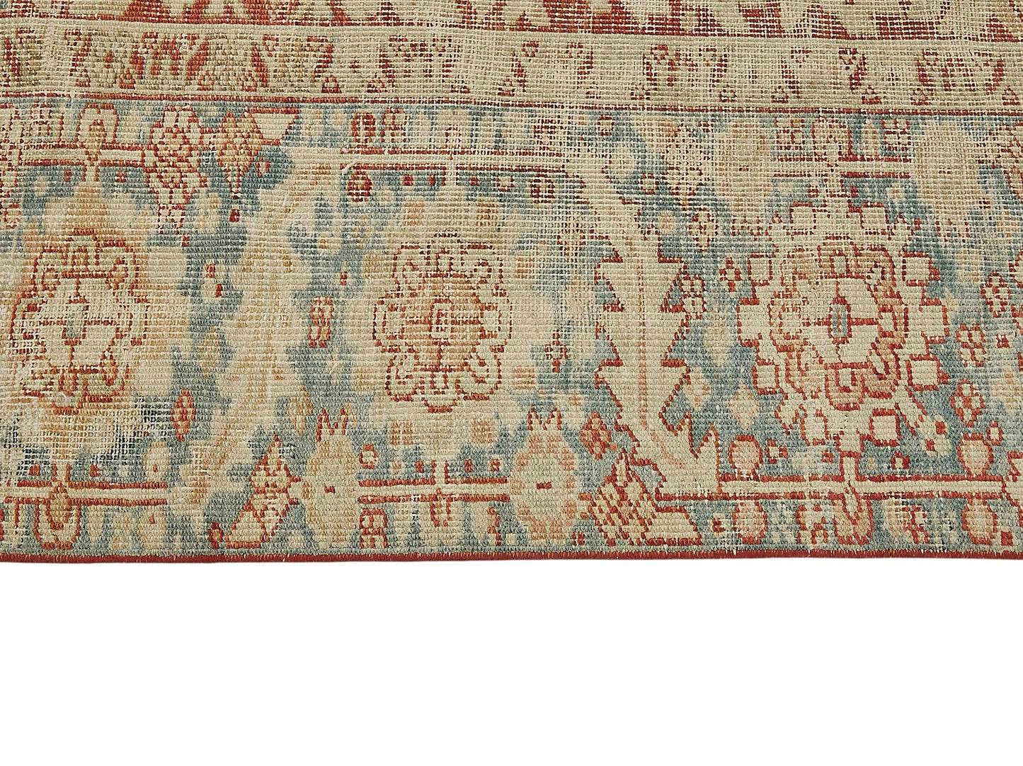 8x11 Beige Antique Persian Heriz Rug - 50147