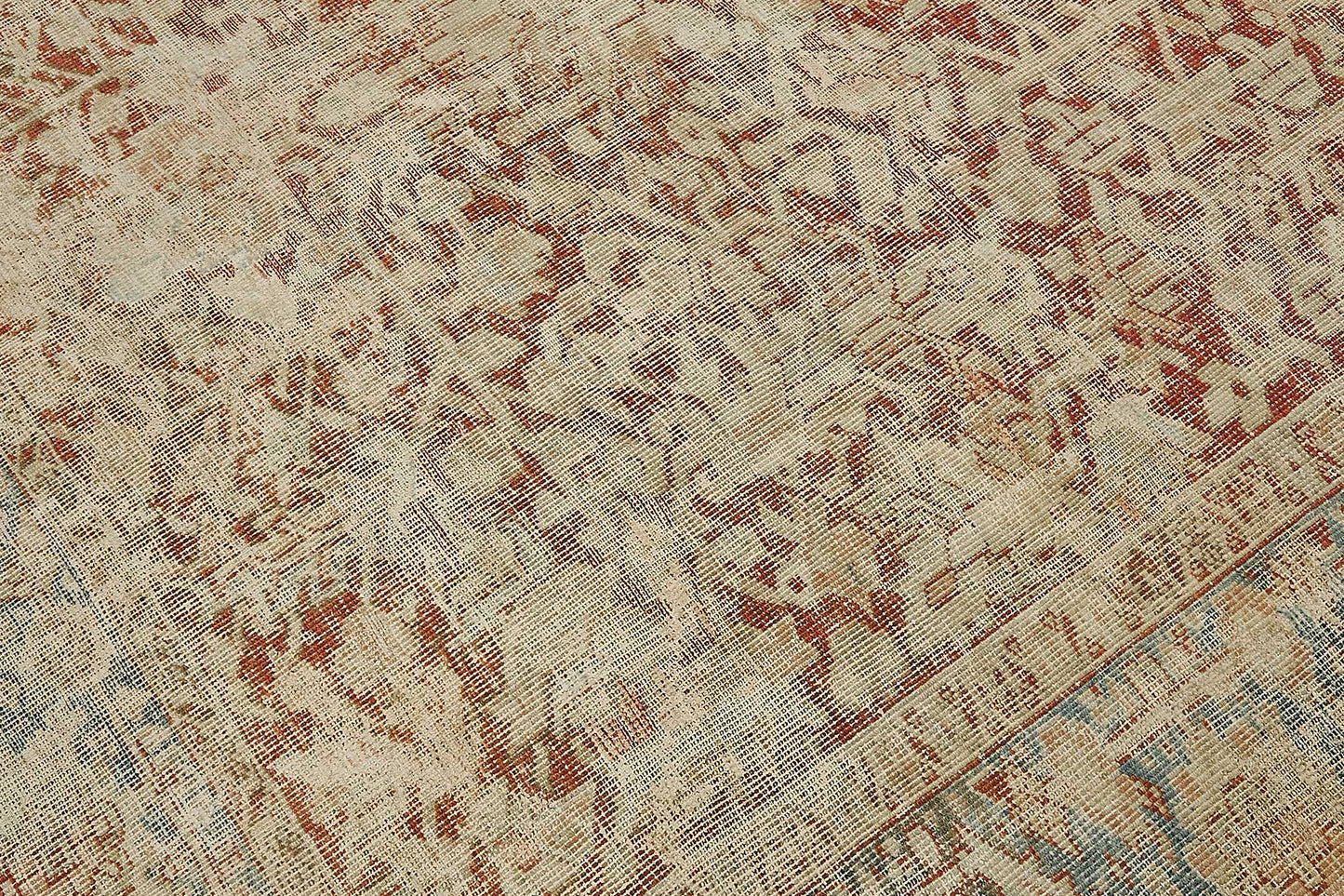 8x11 Beige Antique Persian Heriz Rug - 50147