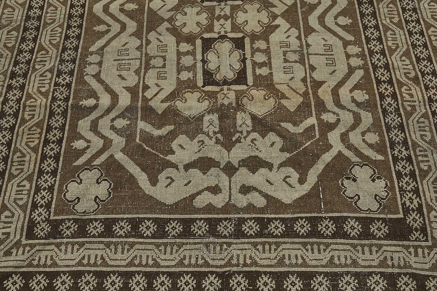 5x14 Beige Antique Caucasian Runner Rug - 50148