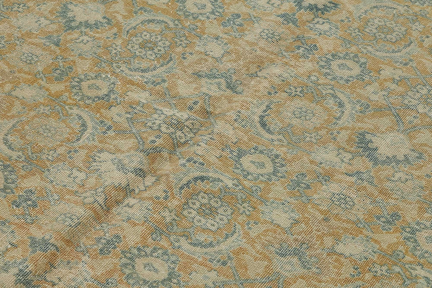 7x10 Beige Antique Persian Tabriz Rug - 50153