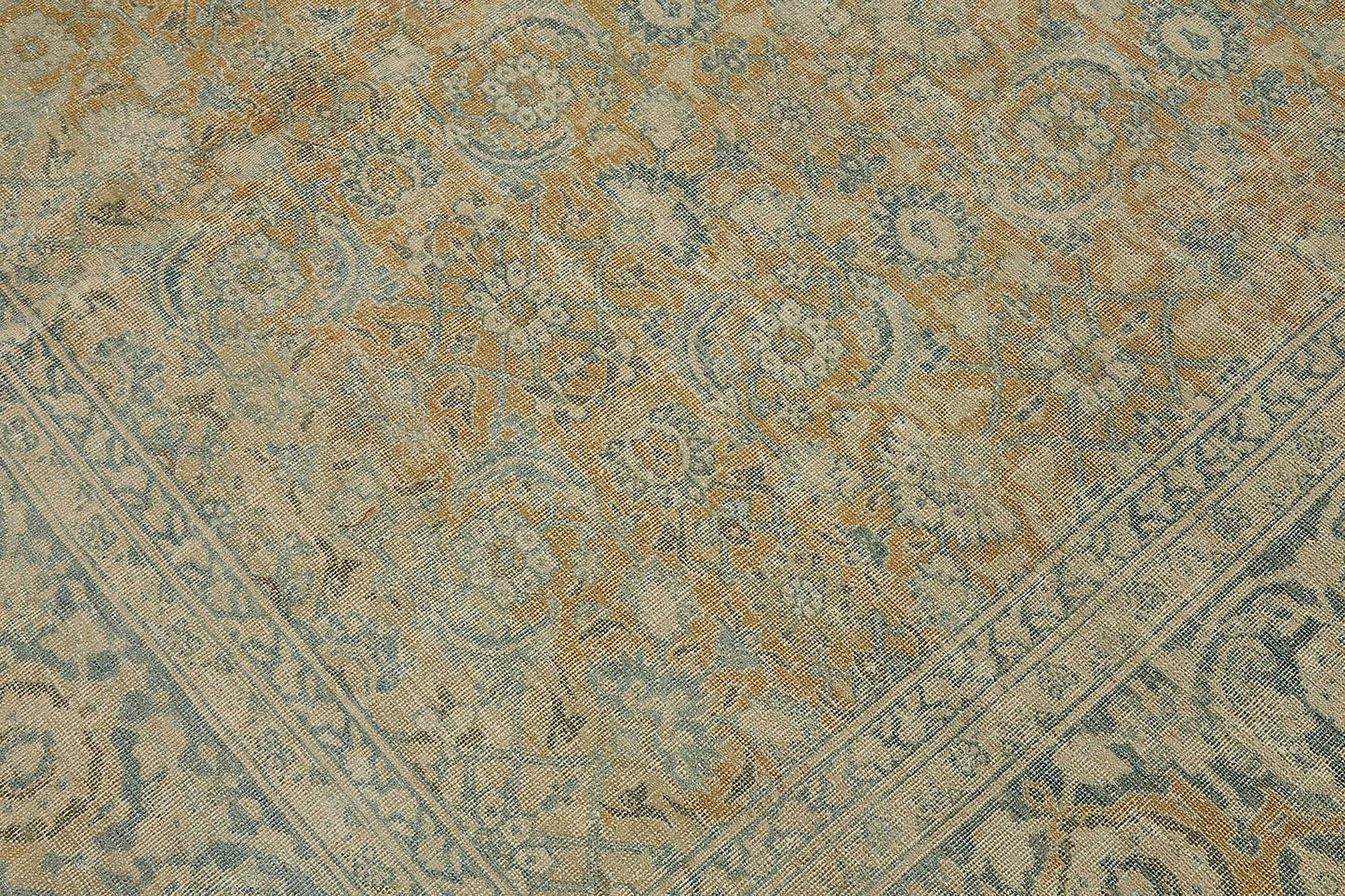 7x10 Beige Antique Persian Tabriz Rug - 50153