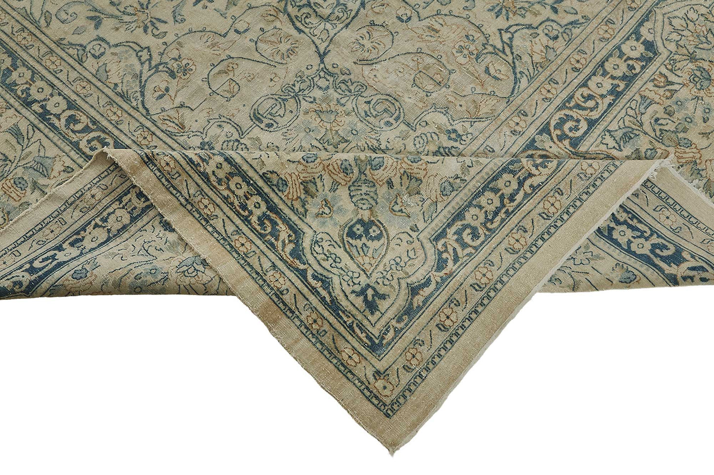 11x16 Beige Antique Persian Tabriz Rug - 50157