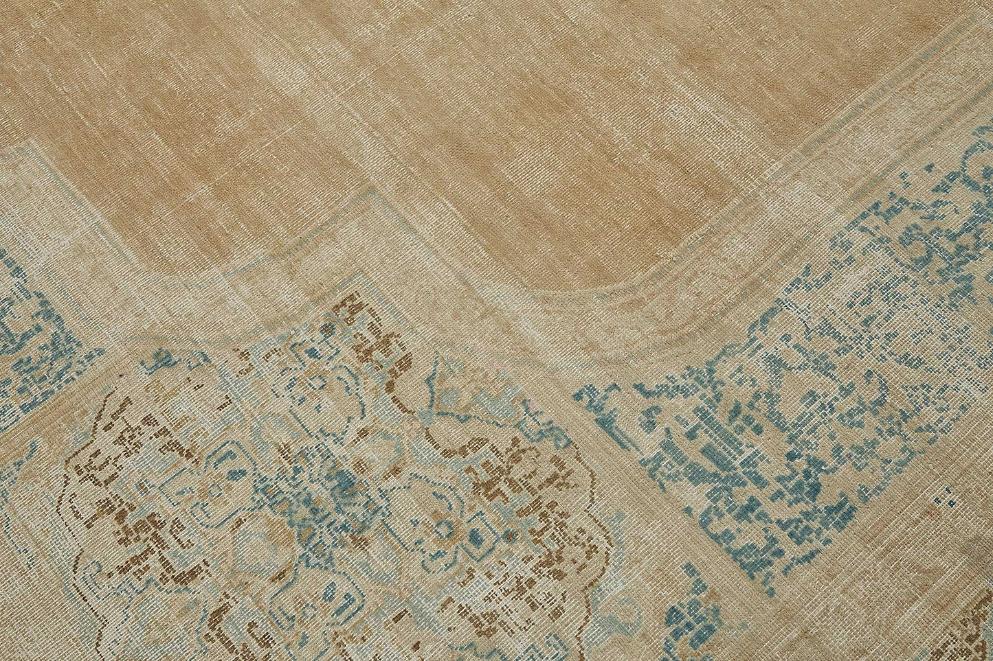 8x11 Beige Antique Persian Kerman Rug - 50161