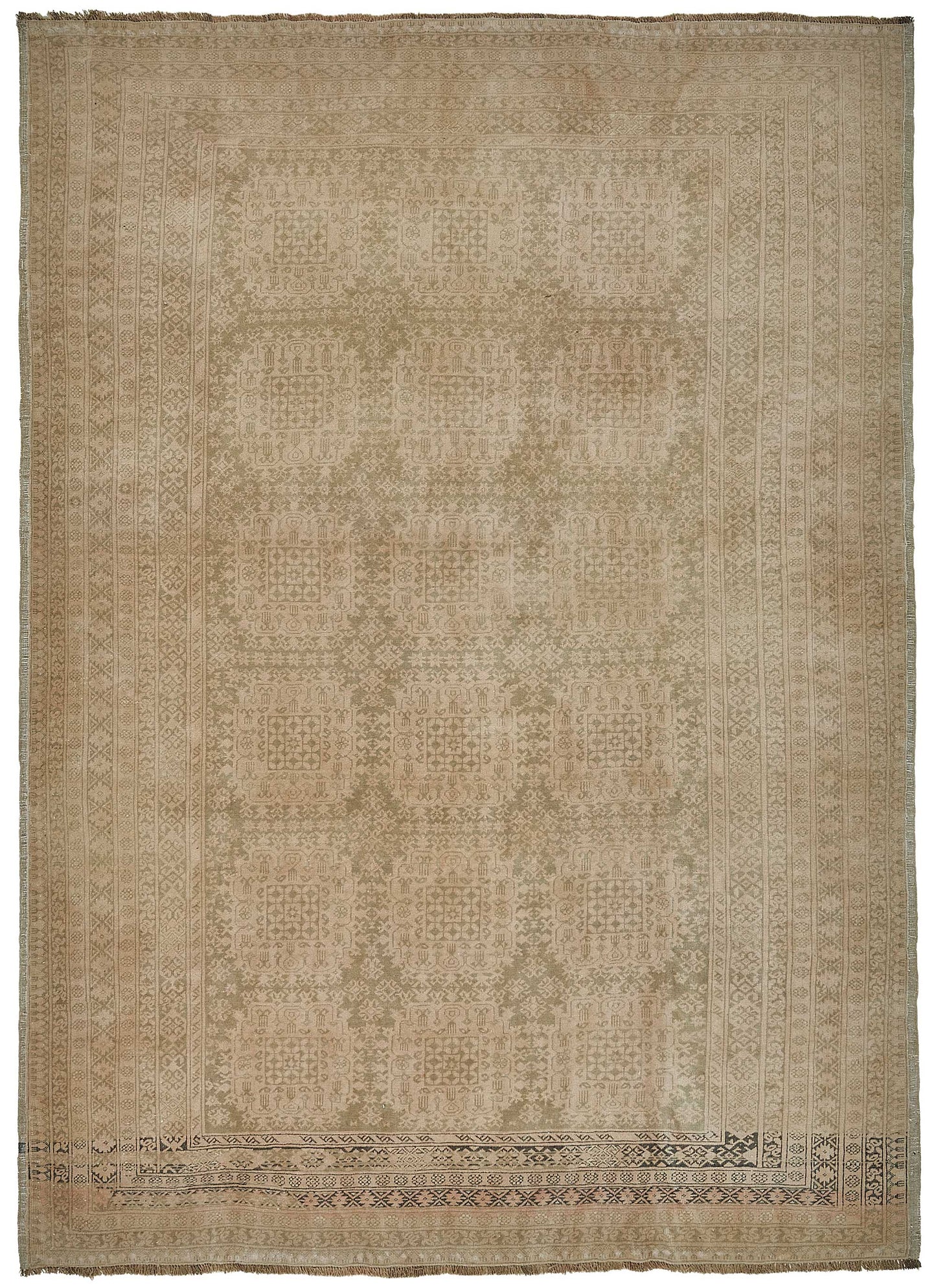7x9 Beige Vintage Large Area Rug - 50165