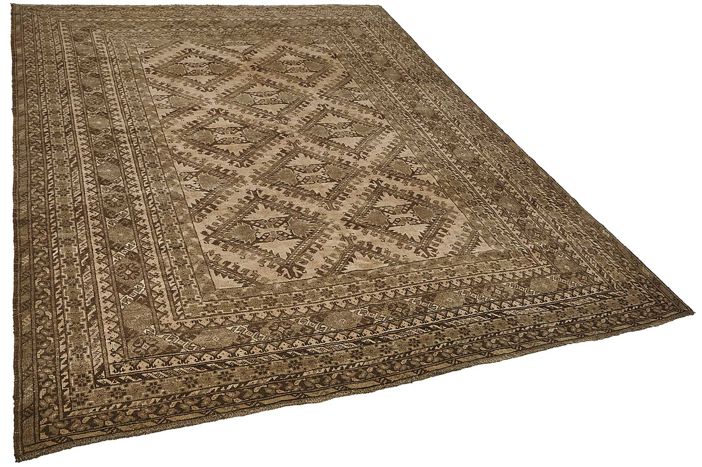 7x9 Beige Vintage Large Area Rug - 50166