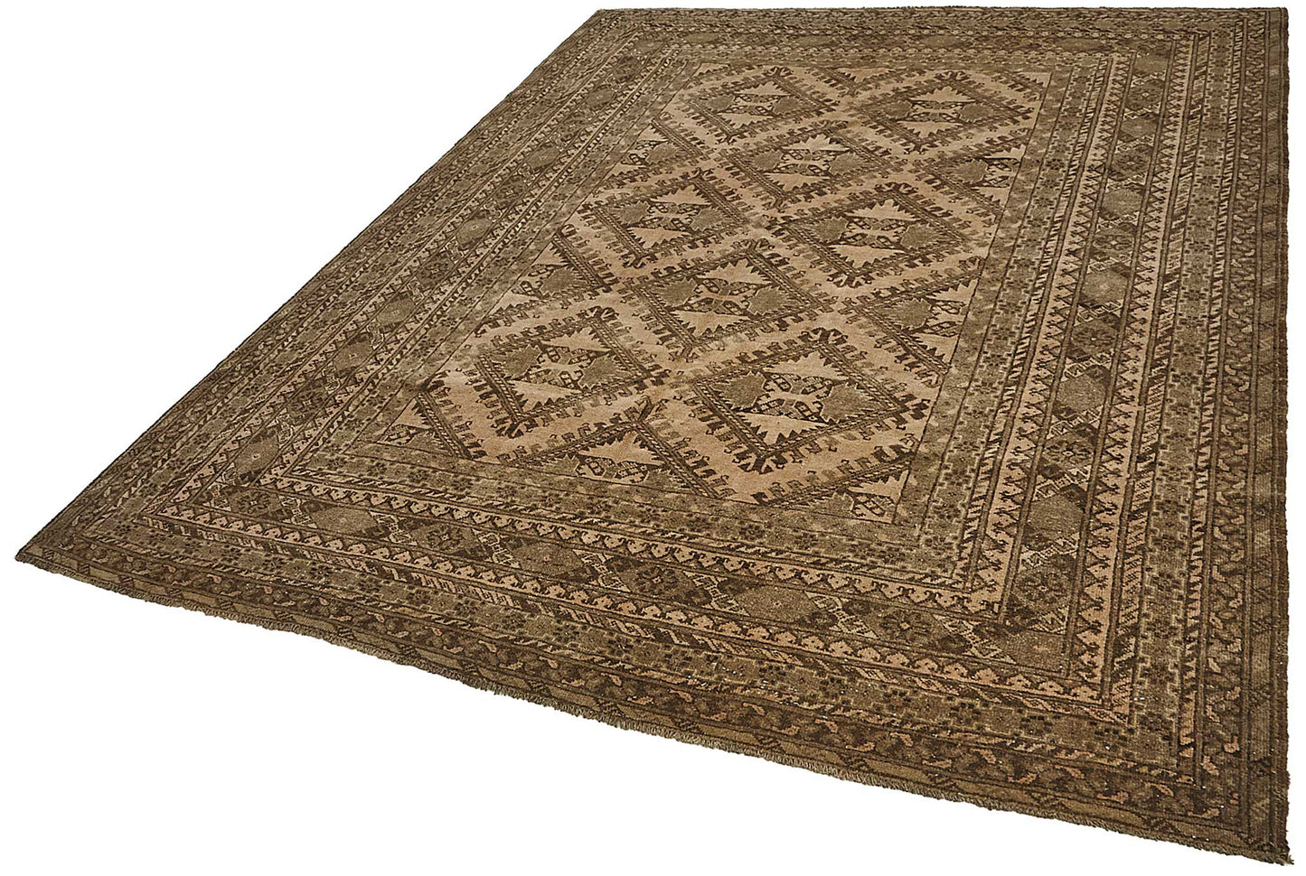 7x9 Beige Vintage Large Area Rug - 50166