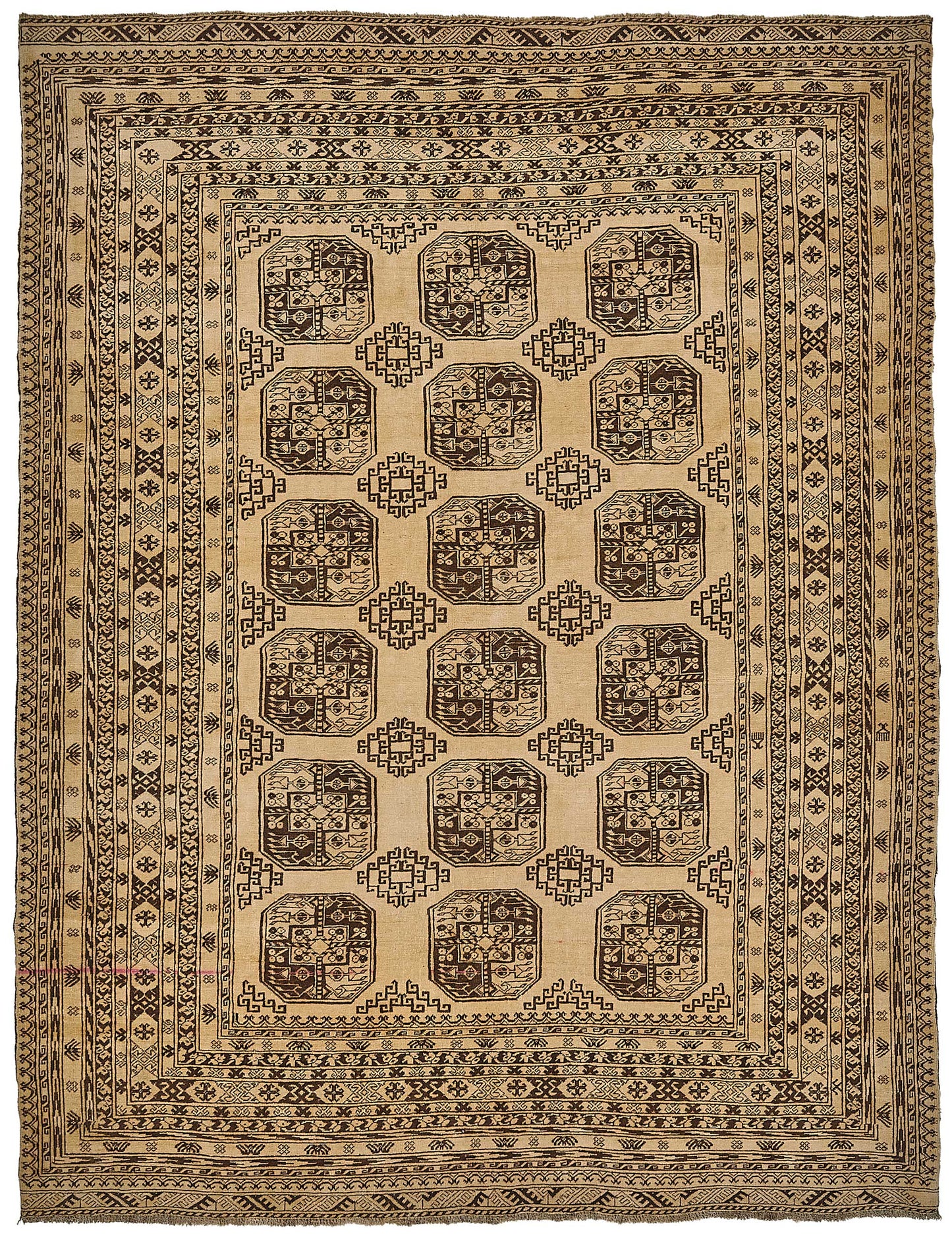 7x9 Beige Vintage Large Area Rug - 50167