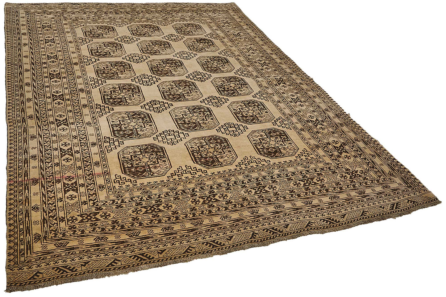 7x9 Beige Vintage Large Area Rug - 50167