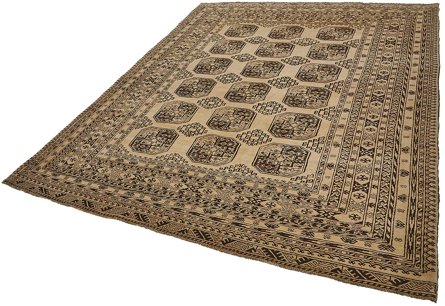 7x9 Beige Vintage Large Area Rug - 50167